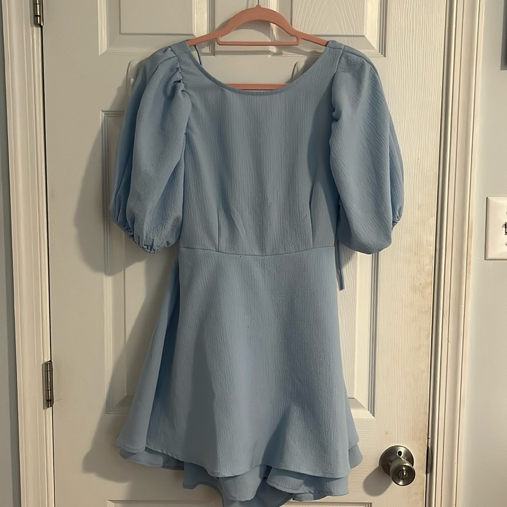 Altar’d state blue romper, in a size large
